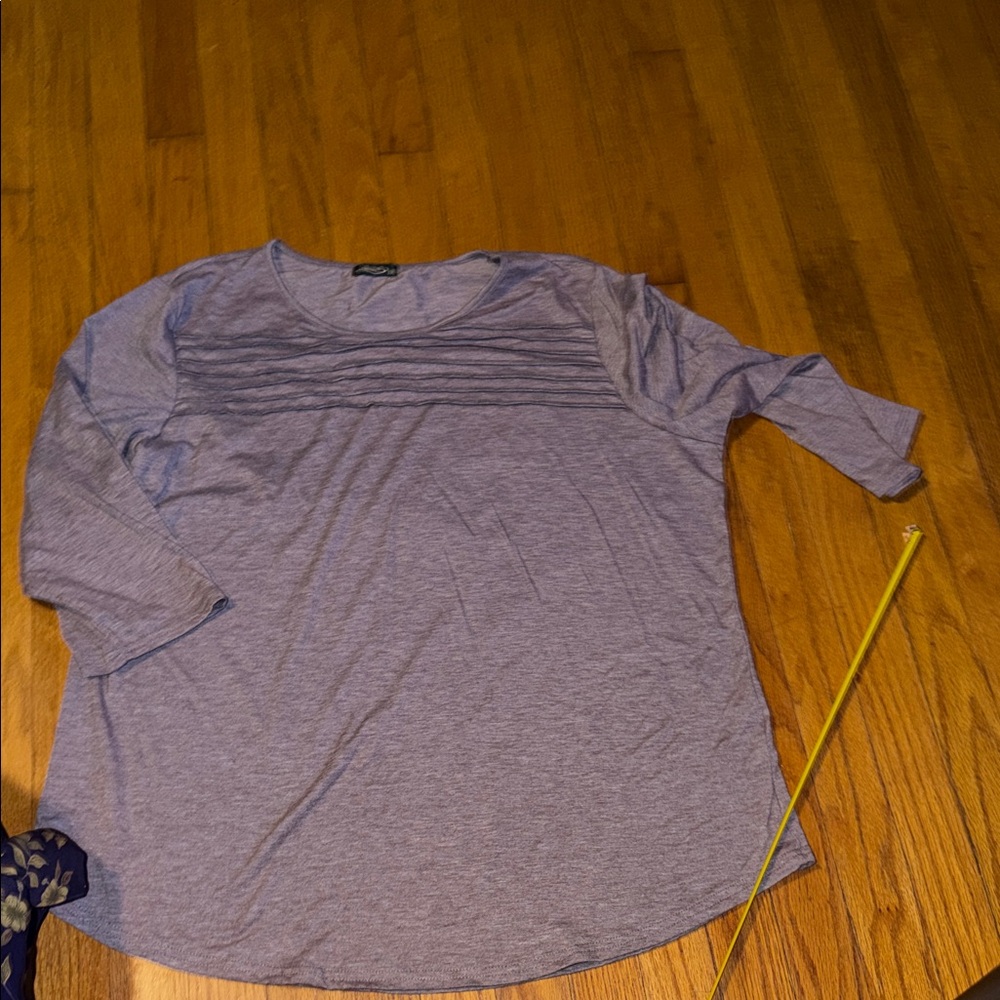 Women’s Ofeefan Heather Gray/Purple Top XXL super soft